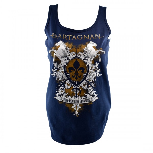 dArtagnan Girl Tank Top »Ehre wem Ehre gebühret« Blau